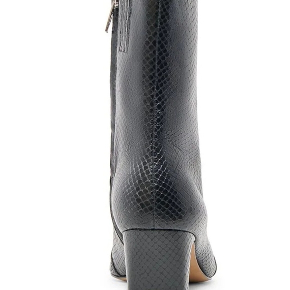 Dolce Vita Women's Anika Boots In Onyx SnakeLeather Booties Size 9.5  Never Worn - Picture 3 of 16
